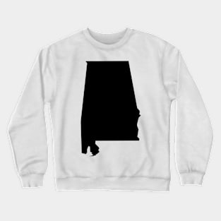 Alabama map in black Crewneck Sweatshirt